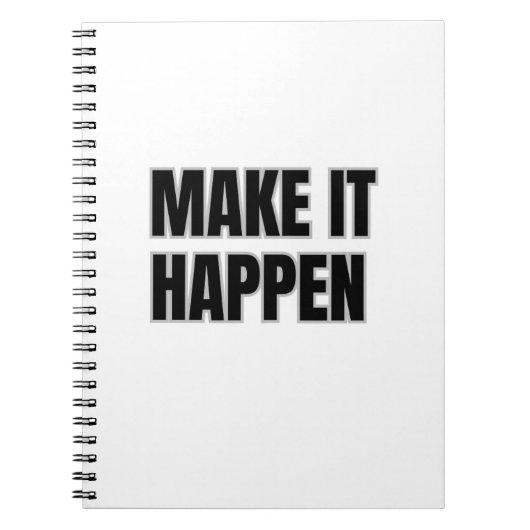Make It Happen Spiral Photo Notebook Notizblock (Vorderseite)