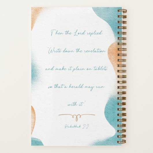 "Make it Plain" Blank Lined Journal with scripture Notizblock (Rückseite)