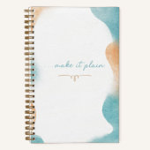 "Make it Plain" Blank Lined Journal with scripture Notizblock (Vorderseite)