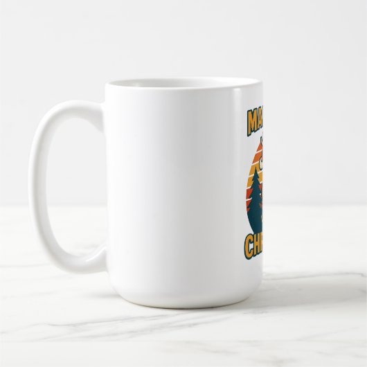 Make it Rein - Retro 80s Reindeer Christmas Design Kaffeetasse (Links)