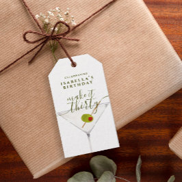 Make It Thirty Martini 30. Geburtstag Party Geschenkanhänger