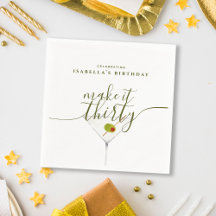 Make It Thirty Martini 30. Geburtstag Party