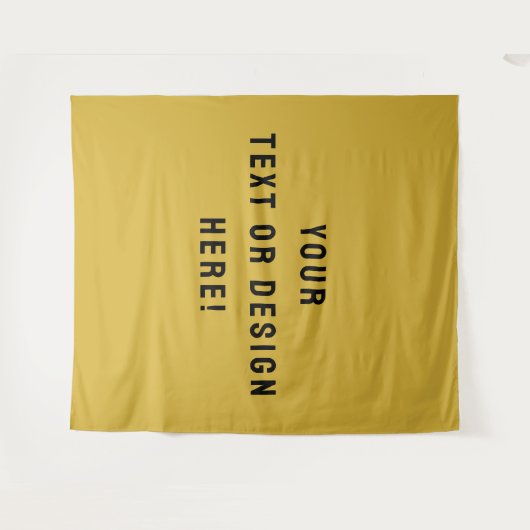 Make It Yours – Custom Metallic Gold Tapestry Wandteppich (Vorderseite (Horizontal))