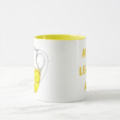 Make Lemonade Lemon Ade Yellow Citrus Pitcher Tasse (Zentrum)