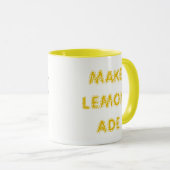 Make Lemonade Lemon Ade Yellow Citrus Pitcher Tasse (VorderseiteRechts)
