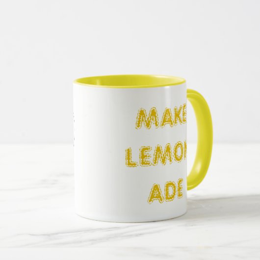 Make Lemonade Lemon Ade Yellow Citrus Pitcher Tasse (VorderseiteRechts)