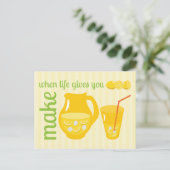 Make Lemonade Postkarte (Stehend Vorderseite)