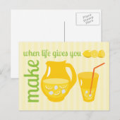 Make Lemonade Postkarte (Vorne/Hinten)