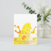 Make Lemonade Postkarte (Stehend Vorderseite)