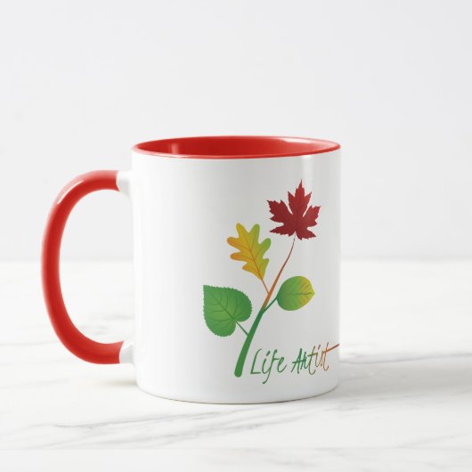 Make Life Art: Life Artist Inspiration Slogan Tasse (Links)