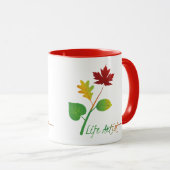 Make Life Art: Life Artist Inspiration Slogan Tasse (VorderseiteRechts)