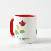 Make Life Art: Life Artist Inspiration Slogan Tasse (Vorderseite Links)