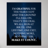 Make Life Count  Poster (Vorne)