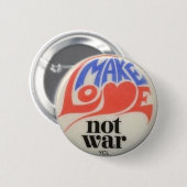 Make Love Not War Friedensbutton der Sechziger Button (Vorne & Hinten)