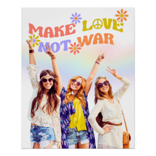 Make Love Not War – Retro-Hippie-Poster Poster
