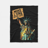Make Lying Wrong Again Statue Liberty Anti-trump P Fleecedecke (Vorderseite)