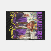 Make Mardi Gras Great Again  Fleecedecke (Vorderseite (Horizontal))