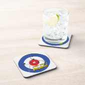 "Make mine a Double" Curlers Untersetzer - (blau) (Rechte Seite)