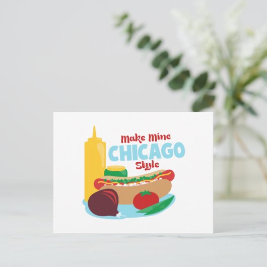 Make Mine Chicago Style Postkarte (Stehend Vorderseite)