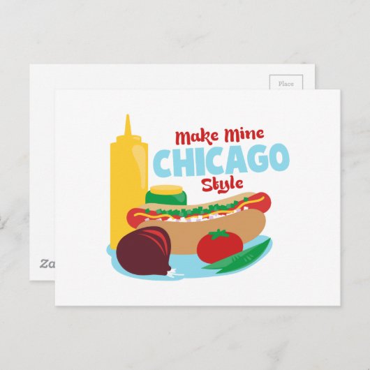 Make Mine Chicago Style Postkarte (Vorne/Hinten)