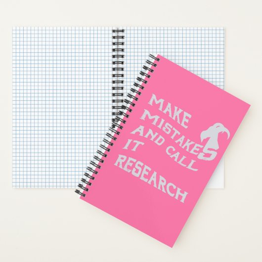 Make Mistakes and Call It Research Spiral Notebook Notizblock (Innen)