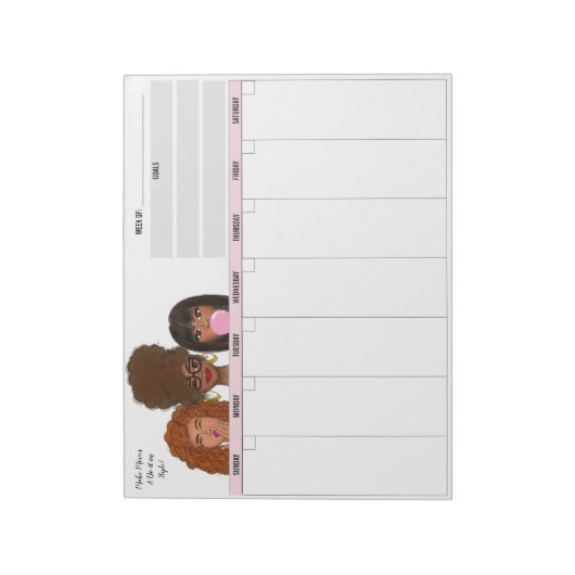 Make Moves Weekly Notepad Notizblock (Rotiert)