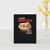 Make Muffuletta Not War Louisiana Karte (Gelbe Blume)