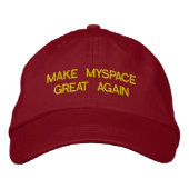 MAKE MYSPACE WIEDER EINSTELLEN EINEN anpassbaren B Bestickte Baseballkappe (Vorderseite)