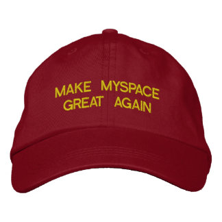 MAKE MYSPACE WIEDER EINSTELLEN EINEN anpassbaren B Bestickte Baseballkappe