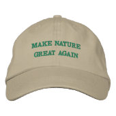 Make Nature Great Again Bestickte Baseballkappe (Vorderseite)