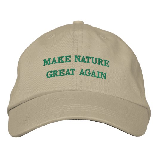 Make Nature Great Again Bestickte Baseballkappe (Vorderseite)