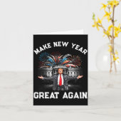 Make New Year Great Again Happy New Years Eve Day Karte (Gelbe Blume)