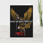 Make No Peace With Evil Archangel Michael Design Karte (Vorderseite)