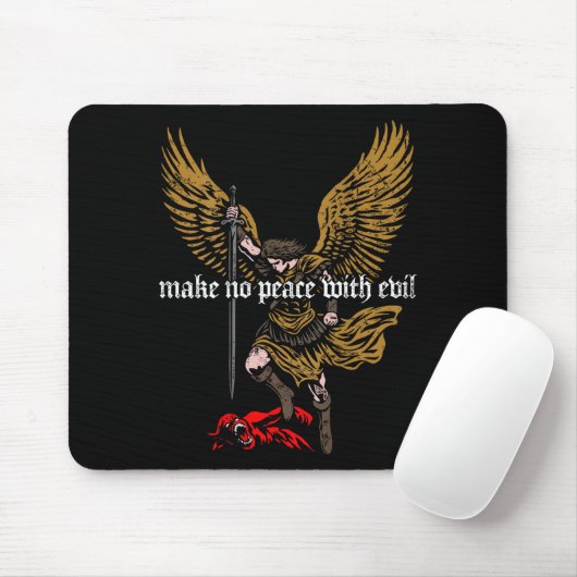 Make No Peace With Evil Archangel Michael Design ( Mousepad (Mit Mouse)