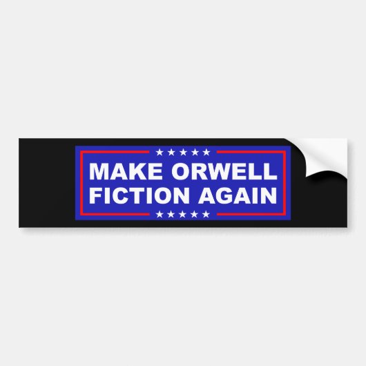 Make Orwell wieder Fiktion Autoaufkleber (Vorne)