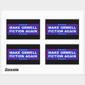Make Orwell wieder Fiktion Rechteckiger Aufkleber (Blatt)