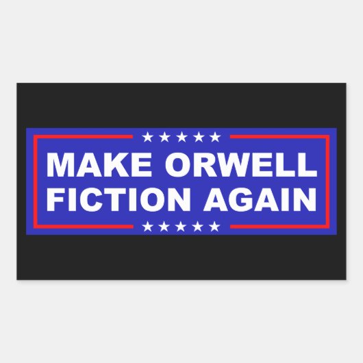 Make Orwell wieder Fiktion Rechteckiger Aufkleber (Vorderseite)