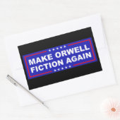 Make Orwell wieder Fiktion Rechteckiger Aufkleber (Umschlag)
