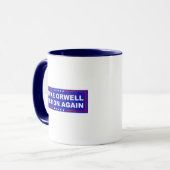 Make Orwell wieder Fiktion Tasse (Vorderseite Links)