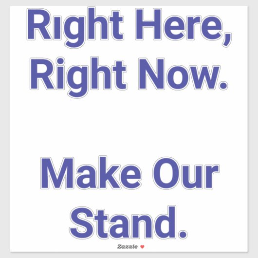 Make Our Stand Hankamer Artjunkhaus Peace Freedom Aufkleber (Blatt)