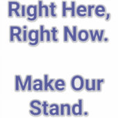 Make Our Stand Hankamer Artjunkhaus Peace Freedom Aufkleber (Vorderseite)