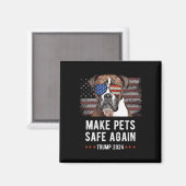 Make Pets Safe Again Boxer Hund Trump 2024  Magnet (Vorderseite/Rückseite)