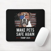 Make Pets Safe Again Boxer Hund Trump Mousepad (Mit Mouse)