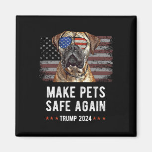 Make Pets Safe Again Bullmastiff Hund Trump  Magnet