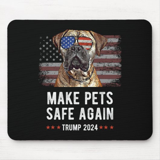 Make Pets Safe Again Bullmastiff Hund Trump Mousepad (Vorne)