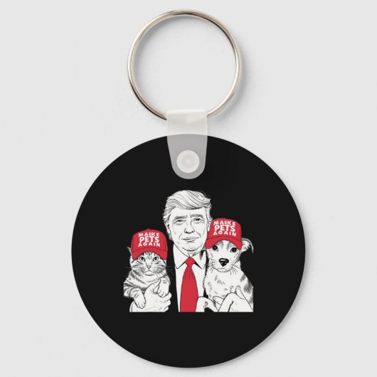 Make Pets Safe Again Election Mega Trump Funny Det Schlüsselanhänger (Vorderseite)
