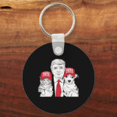 Make Pets Safe Again Election Mega Trump Funny Det Schlüsselanhänger (Vorderseite)