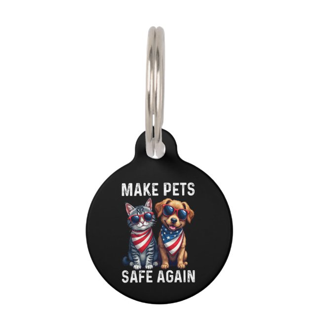 Make Pets Safe Again Lustig Haustiermarke (Vorderseite)