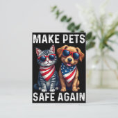Make Pets Safe Again Lustig Postkarte (Stehend Vorderseite)