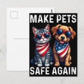 Make Pets Safe Again Lustig Postkarte (Vorne/Hinten)